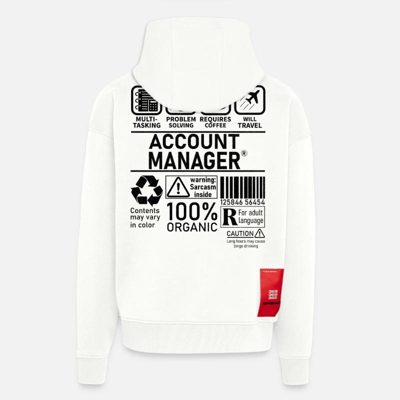 Account Manager Multi Tasking Problem Solving - Zip Hoodie - made by SPREAD - OFF WHITE
