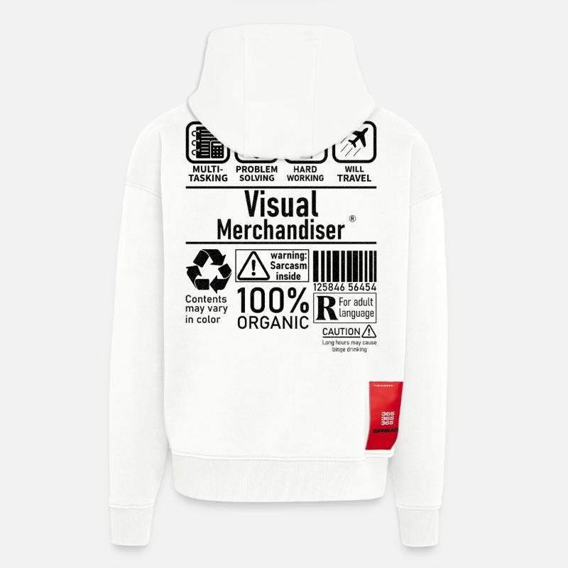 Visual Merchandiser résolution de problèmes multitâches - Veste à capuche bio épaisse oversize fabriqué en UE - OFF WHITE