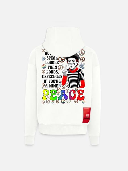 Frieden ist das Wichtigste - Zip Hoodie - made by SPREAD - OFF WHITE