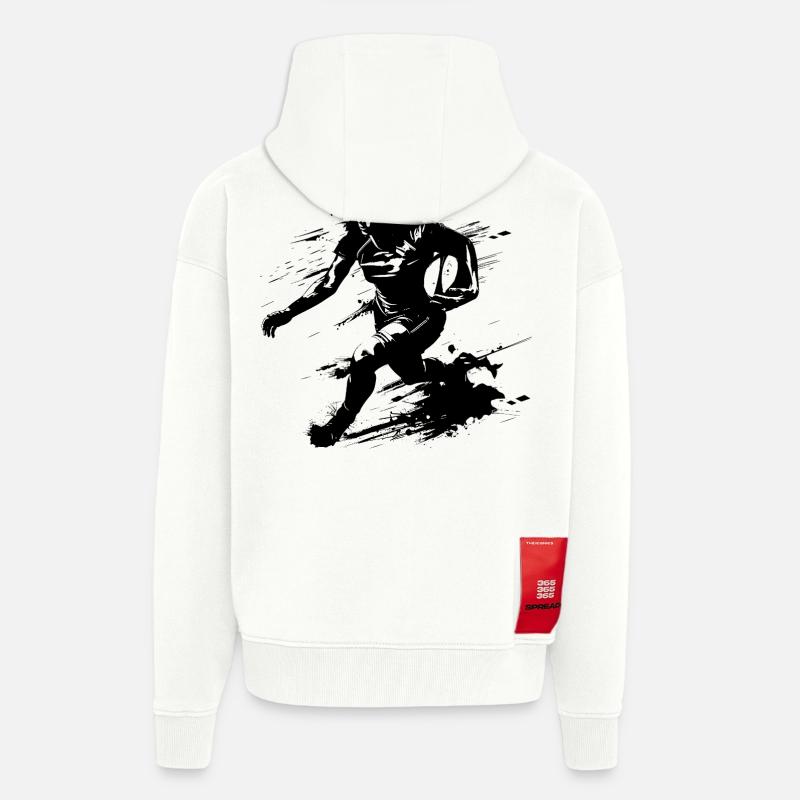 Rugby Player - Zip Hoodie - made by SPREAD - OFF WHITE