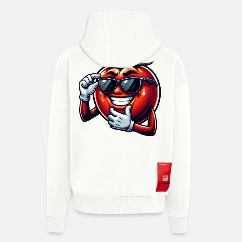 Coole Tomate mit Sonnenbrille Sommer Eitelkeit - Zip Hoodie - made by SPREAD - OFF WHITE