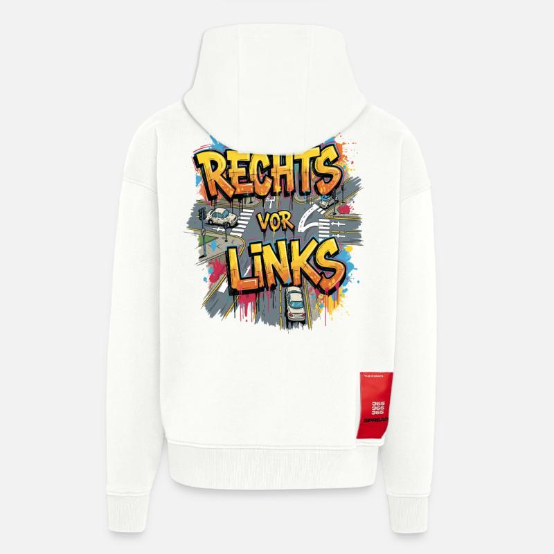 Rechts Vor Links -Graffiti Style - Zip Hoodie - made by SPREAD - OFF WHITE