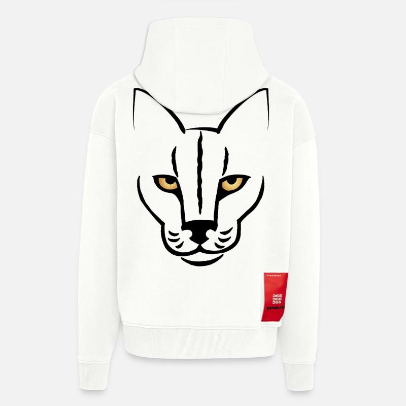 Der Blick der Katze - Zip Hoodie - made by SPREAD - OFF WHITE