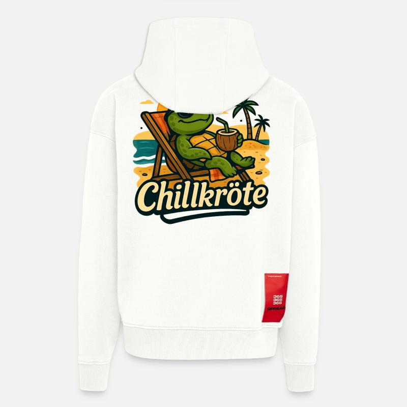 Chill toad - just take it slow - Zip Hoodie - made by SPREAD - OFF WHITE