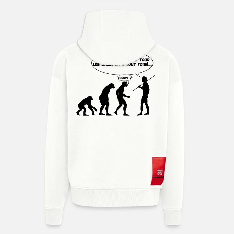 Evolution error (black) - Zip Hoodie - made by SPREAD - OFF WHITE