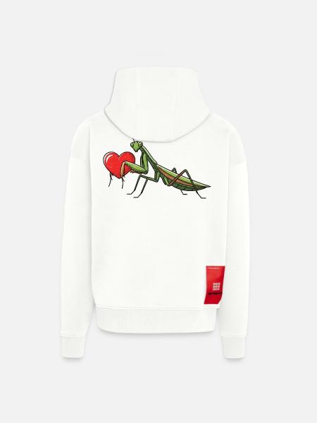 Praying Mantis Praying Mantis Heart - Zip Hoodie - made by SPREAD - OFF WHITE