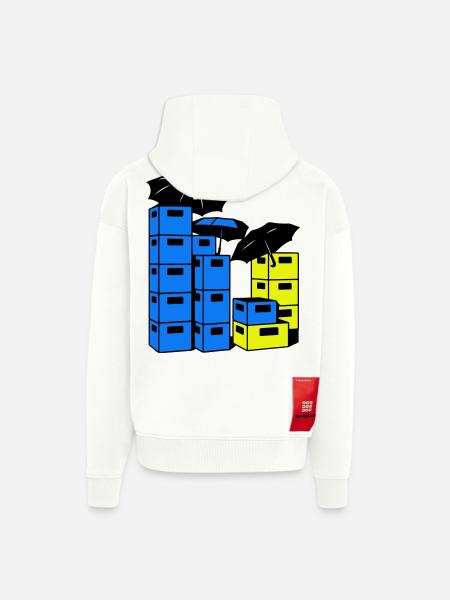 Bierkasten Kunst - Zip Hoodie - made by SPREAD - OFF WHITE