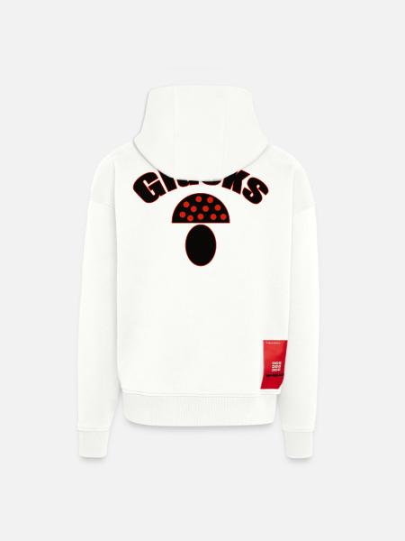 Gluckspilz - Modernes Talisman & Glücks - Zip Hoodie - made by SPREAD - OFF WHITE