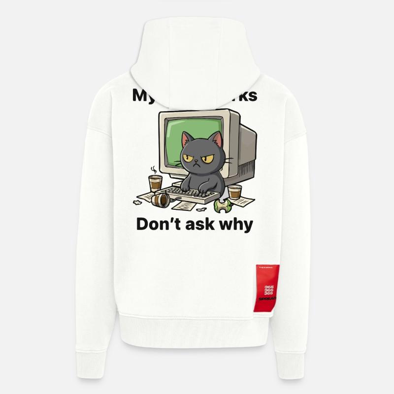 Mein Code funktioniert Frag nicht warum - Zip Hoodie - made by SPREAD - OFF WHITE