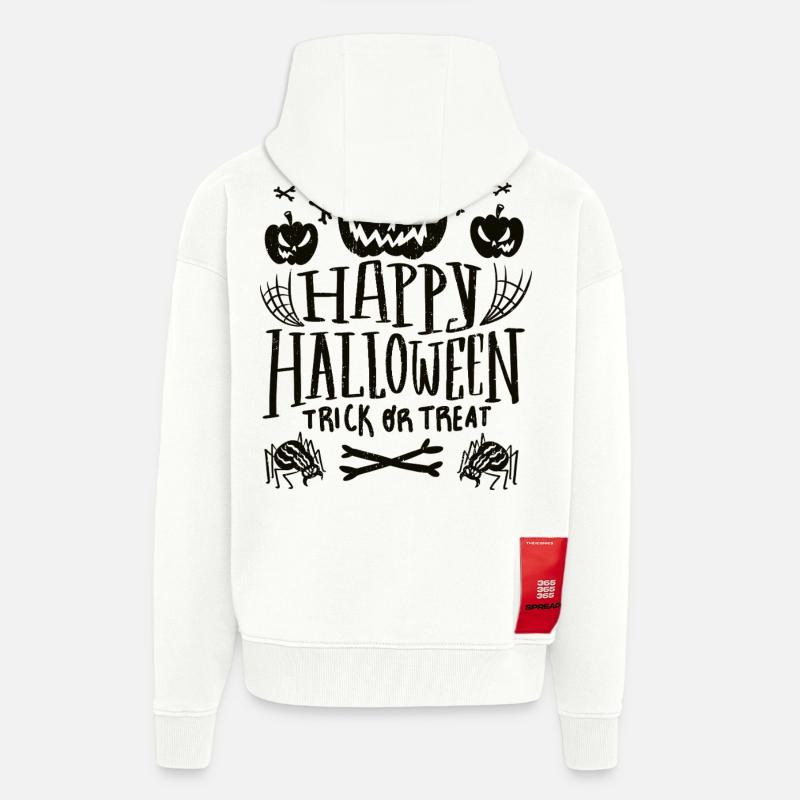 Fröhliches Halloween-Süßes oder Saures - Zip Hoodie - made by SPREAD - OFF WHITE