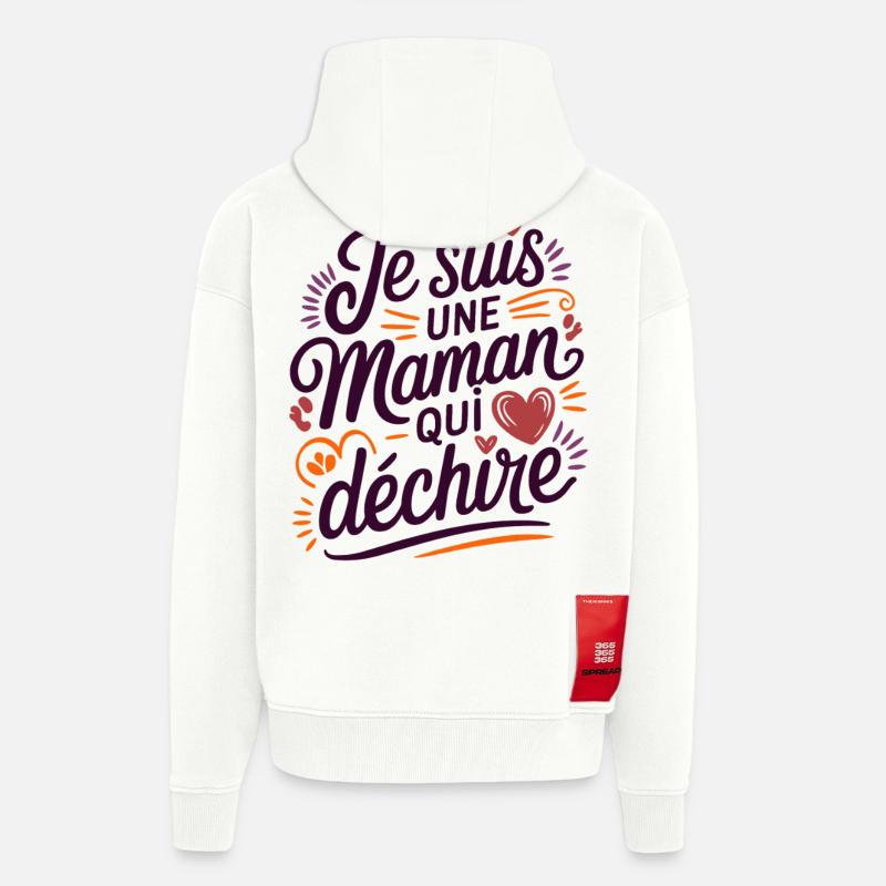 Ich bin eine Killer-Mutter - Zip Hoodie - made by SPREAD - OFF WHITE