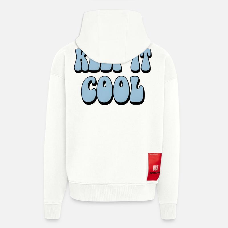 Halten Sie es cool Bubble Text - Zip Hoodie - made by SPREAD - OFF WHITE