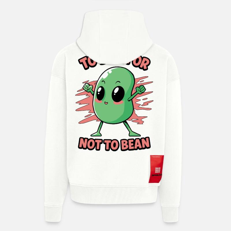 Bohne oder nicht Bohne - Zip Hoodie - made by SPREAD - OFF WHITE