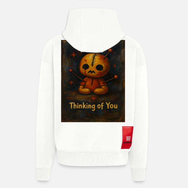 Patch-Kuscheltier Denk an Dich - Zip Hoodie - made by SPREAD - OFF WHITE