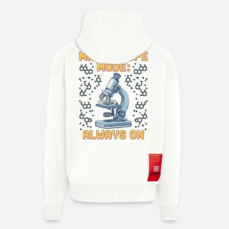 Lab Technician Microscope Mode Always Clinical Lab - Zip Hoodie - made by SPREAD - OFF WHITE