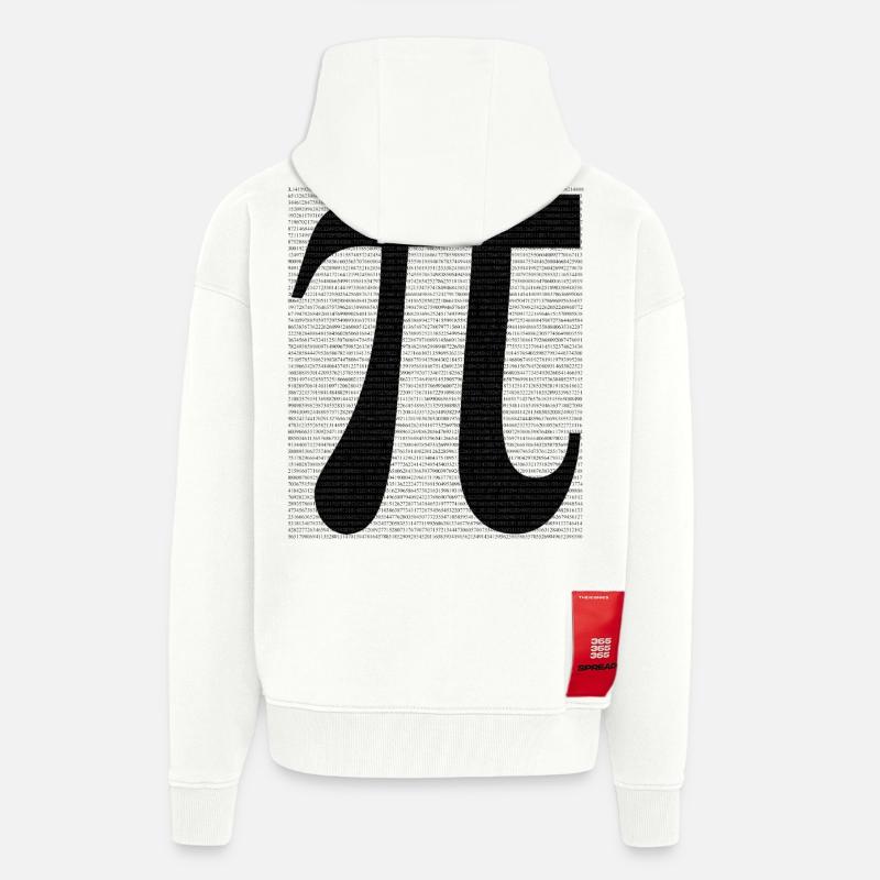 Pi-Symbol mit Zahlenwert Mathematik - Zip Hoodie - made by SPREAD - OFF WHITE