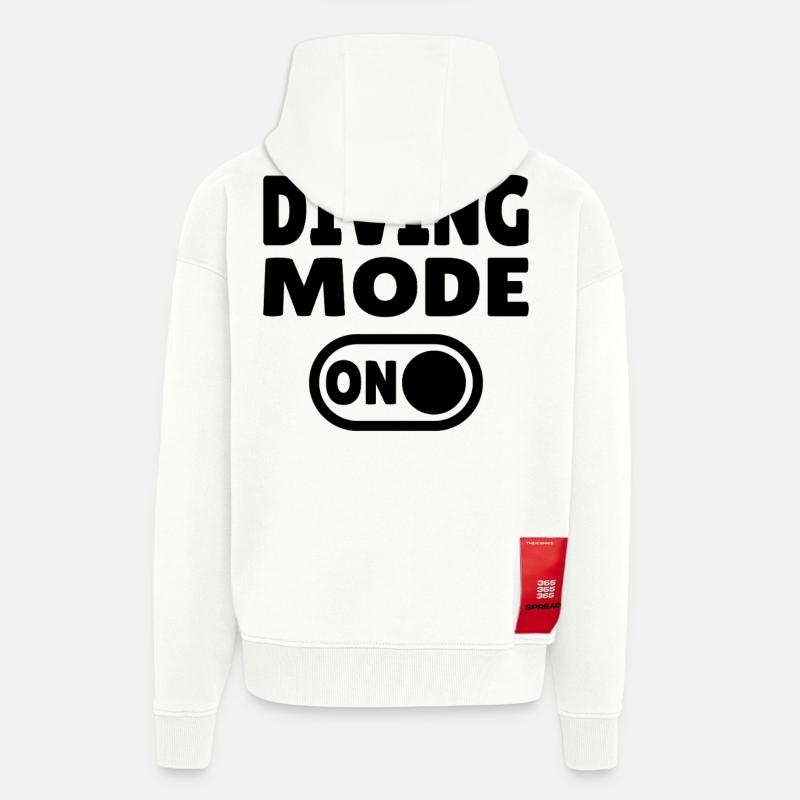 Mode plongée activé – Tauchen - Veste à capuche bio épaisse oversize fabriqué en UE - OFF WHITE