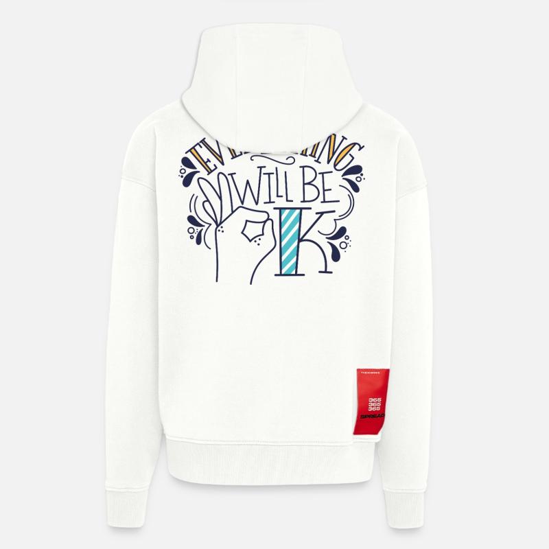 Alles wird gut – Motivierendes Statement-Design - Zip Hoodie - made by SPREAD - OFF WHITE
