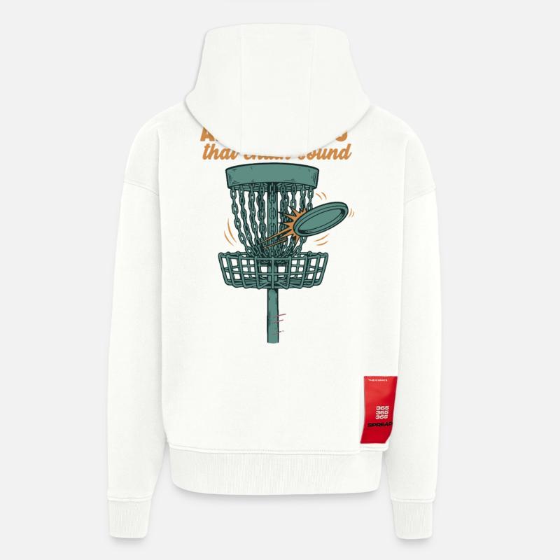 Süchtig nach diesem Kettensound-Discgolf-Korb - Zip Hoodie - made by SPREAD - OFF WHITE