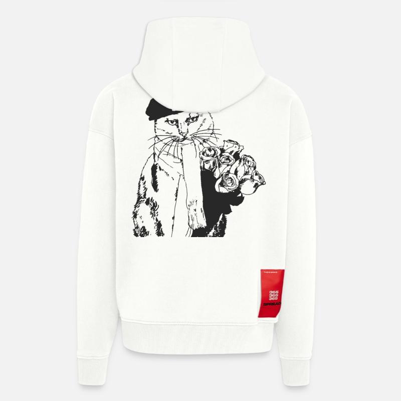 HERR STEHLEN SIE IHR MÄDCHEN - Zip Hoodie - made by SPREAD - OFF WHITE