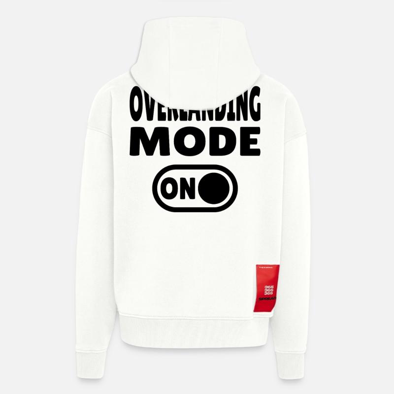 Mode Overlanding ACTIVÉ – Passer à l’aventure - Veste à capuche bio épaisse oversize fabriqué en UE - OFF WHITE