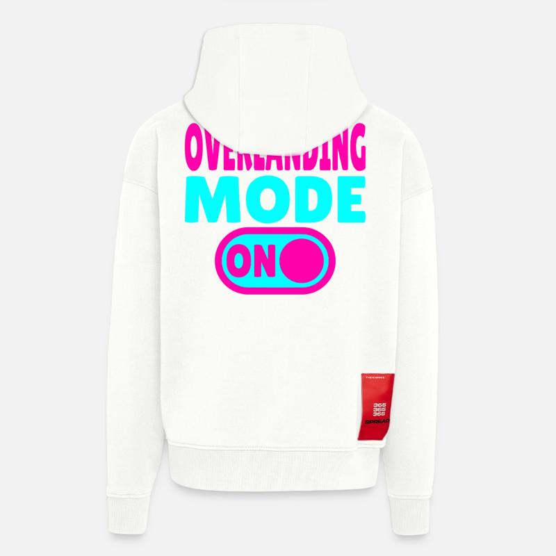 Mode Overlanding ACTIVÉ – Passer à l’aventure - Veste à capuche bio épaisse oversize fabriqué en UE - OFF WHITE