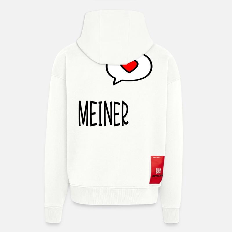 Relation de la Saint-Valentin à moi - Veste à capuche bio épaisse oversize fabriqué en UE - OFF WHITE