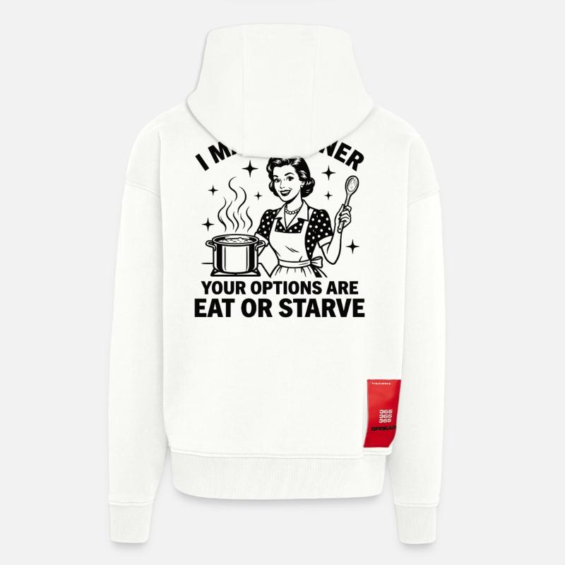 Küchen-Chef: Friss oder stirb! - Zip Hoodie - made by SPREAD - OFF WHITE