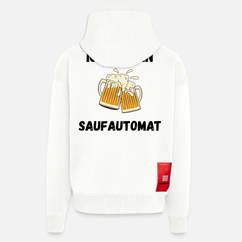 Ich bin ein Saufautomat - Zip Hoodie - made by SPREAD - OFF WHITE