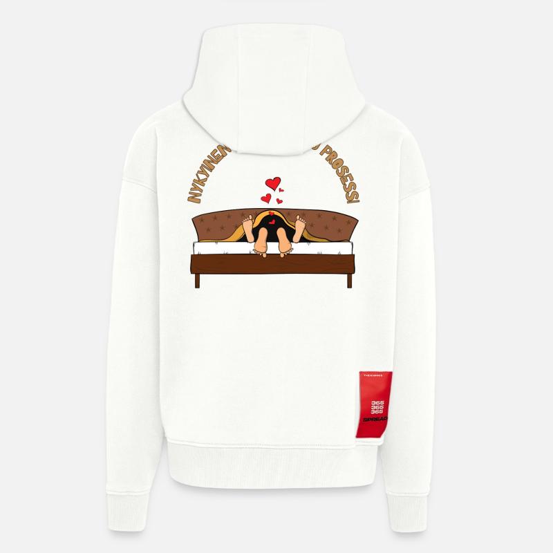 Der aktuelle Interviewprozess. - Zip Hoodie - made by SPREAD - OFF WHITE