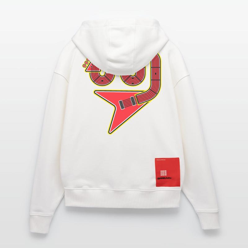 Rote Abstract Shape E-Gitarre Zip Hoodie - made by SPREAD