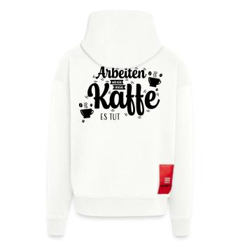 Kaffee_Spruch - Zip Hoodie - made by SPREAD - OFF WHITE - Hinten