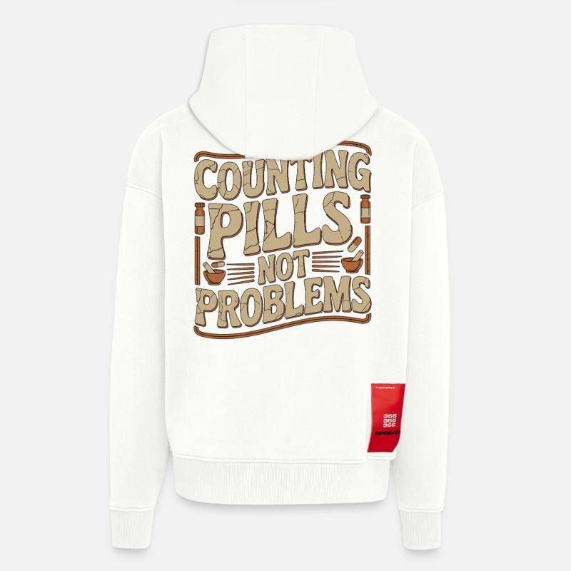 Pharmacist Student Counting Pills Pharmacy Trainee - Zip Hoodie - made by SPREAD - OFF WHITE