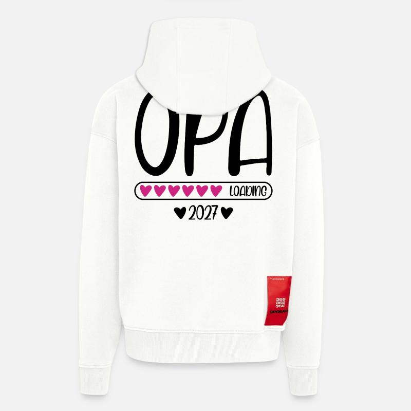 Opa 2027 loading Herzchen Ladebalken - Zip Hoodie - made by SPREAD - OFF WHITE
