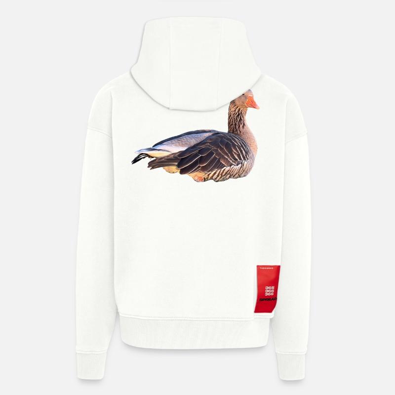 Graugans - Zip Hoodie - made by SPREAD - OFF WHITE