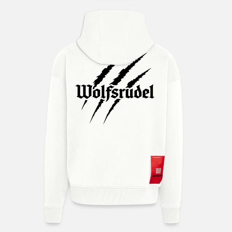 Wolfsrudel - Zip Hoodie - made by SPREAD - OFF WHITE
