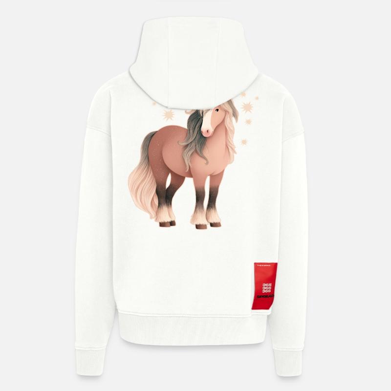 Pferd mit Sternen - Zip Hoodie - made by SPREAD - OFF WHITE