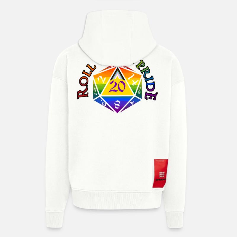 Roll with PRIDE! - Zip Hoodie - made by SPREAD - OFF WHITE