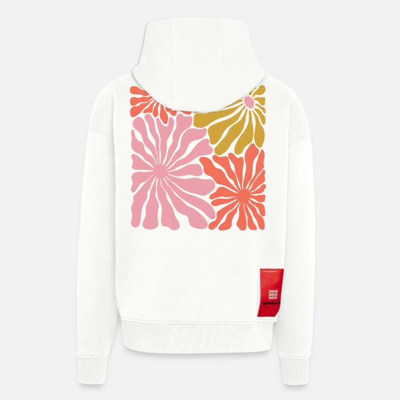 Spring Blossoms Pop Art Pattern - Zip Hoodie - made by SPREAD - OFF WHITE