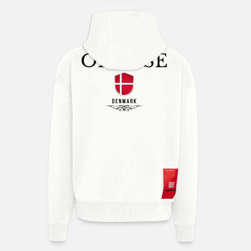 Odense-Souvenir, elegantes Odense-Design - Zip Hoodie - made by SPREAD - OFF WHITE
