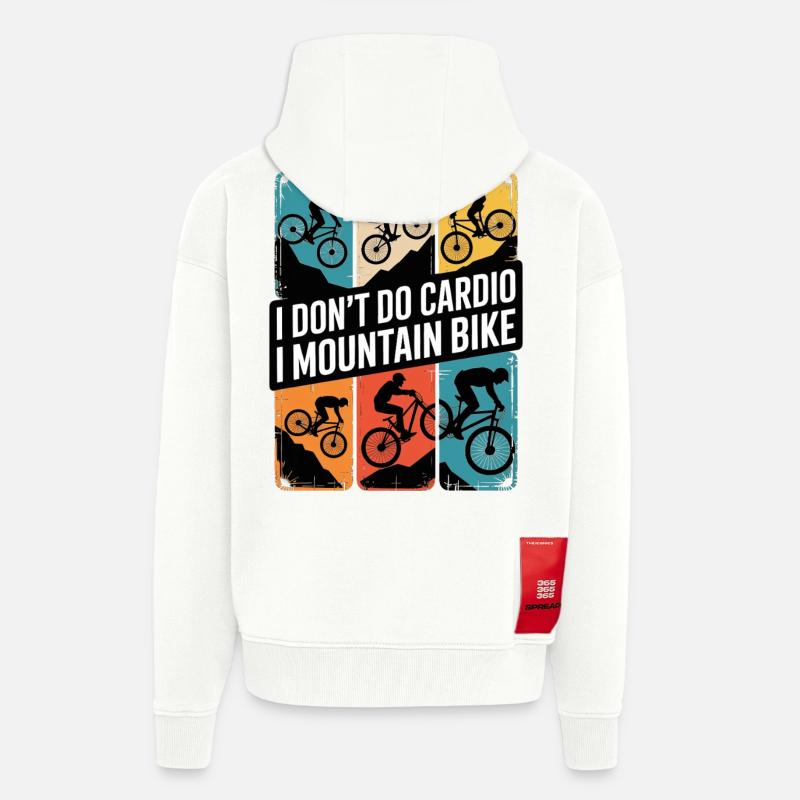 VTT, Descente, Action du cyclisme - Veste à capuche bio épaisse oversize fabriqué en UE - OFF WHITE