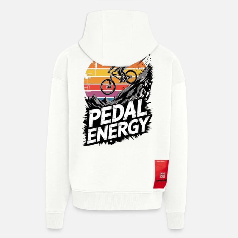 VTT, Descente, Action du cyclisme - Veste à capuche bio épaisse oversize fabriqué en UE - OFF WHITE