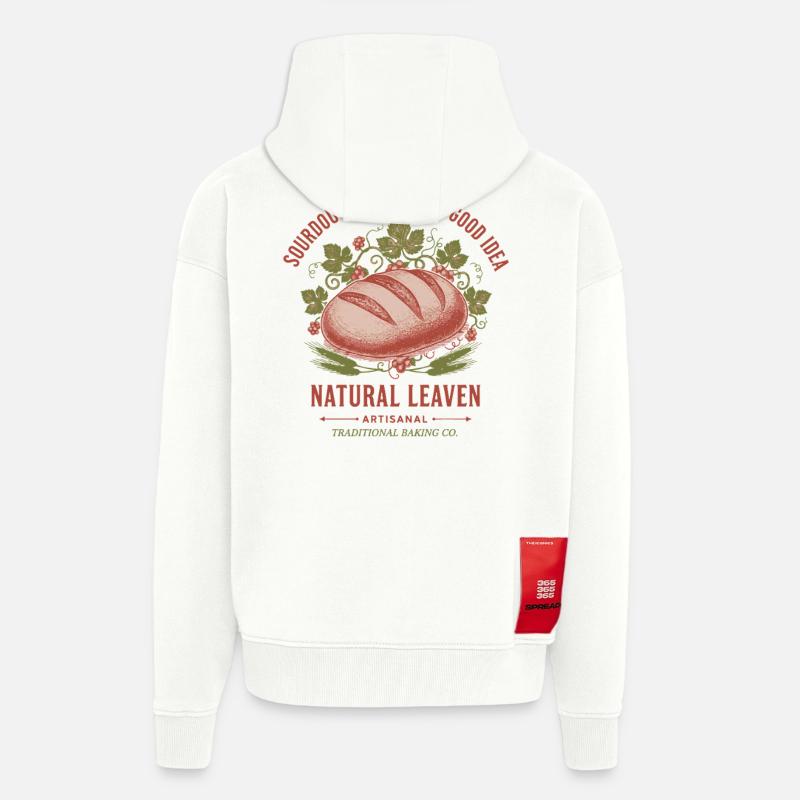 Sourdough Bread Baking Baker Sourdough Starter - Zip Hoodie - made by SPREAD - OFF WHITE