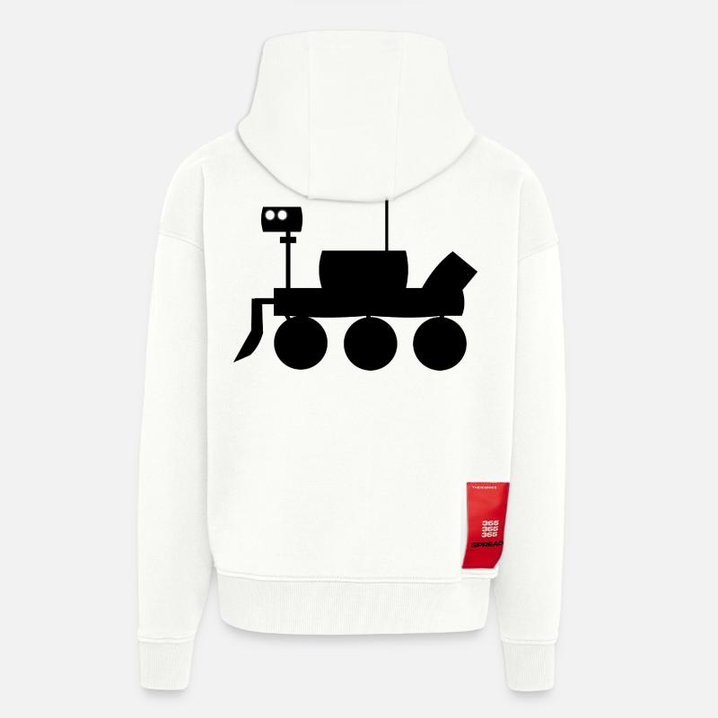 Véhicule Mars Explorer - Veste à capuche bio épaisse oversize fabriqué en UE - OFF WHITE