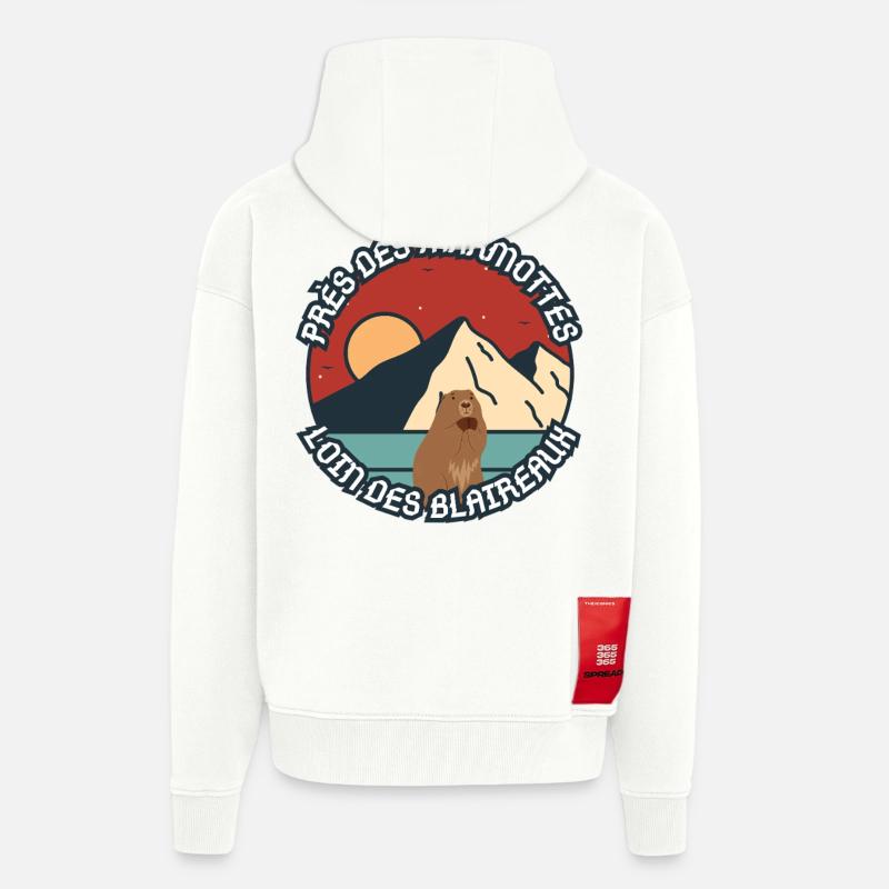 Humor über ein Murmeltier - Zip Hoodie - made by SPREAD - OFF WHITE