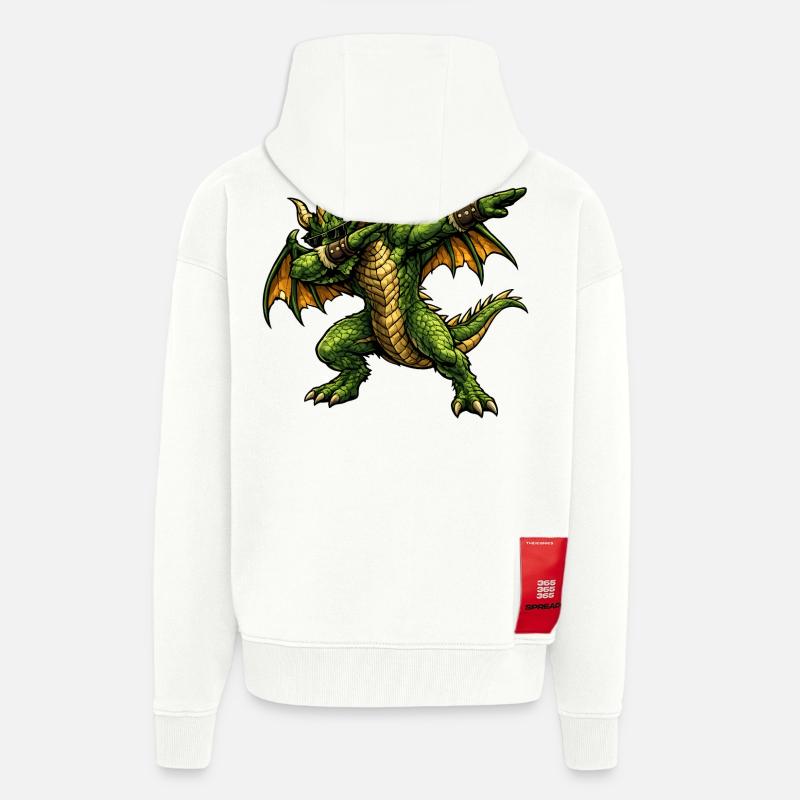 Ernsthafter Dabbing Drache - Zip Hoodie - made by SPREAD - OFF WHITE