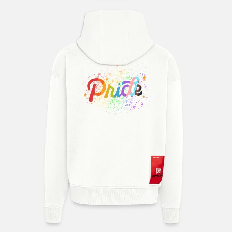 Pridemix Farbspritzer - Zip Hoodie - made by SPREAD - OFF WHITE
