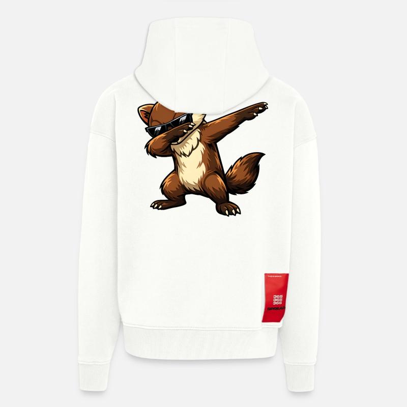 Dabbing Marder - Zip Hoodie - made by SPREAD - OFF WHITE