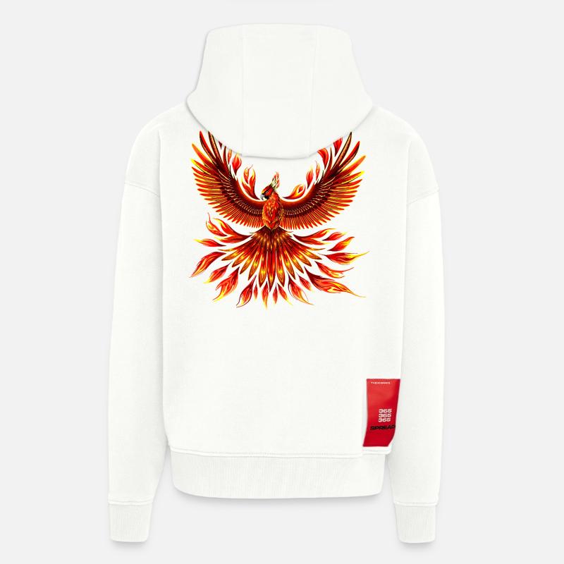 Phönix-Feuervogel - Zip Hoodie - made by SPREAD - OFF WHITE