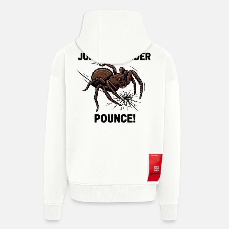 Araignée Sauteuse Springende Spinne - Zip Hoodie - made by SPREAD - OFF WHITE